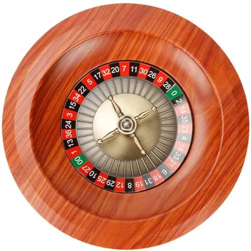GALPBBCADE Hölzernes Roulette-Rad Roulette Aus Holz Tischspiel Plattenspieler Roulette Radsatz Roulette Spiel Casino Set Roulette Rad Holz Der Rotor Ist Aus Massivem Aluminium,C