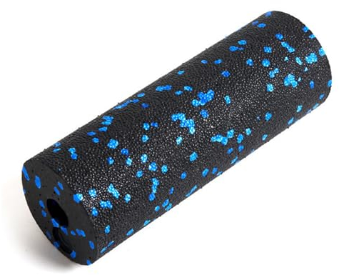 Faszienrolle Mittlere Härte, Foam Roller, Massagerolle, Selbstmassage Fazienrolle zur Dehnung, Zur Dehnung und Fitness von Rücken, Wirbelsäule, Beinen, effektiver Massageroller-Blau Schwarz-15*5.3cm