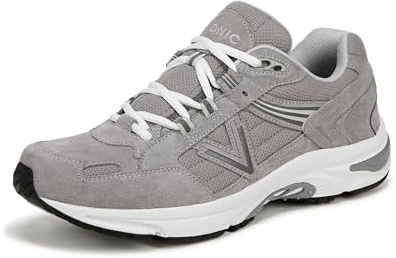 Vionic Men's 23Walk 2.0 Oxford, Light Grey Suede Mesh, 7 UK