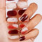 DANNI & TONI Halb ausgehärtete Gel Nagelfolien (Amber Espresso Elegance) braun Farbmischung Goldfolie Glänzend Nagelset uv Gel Nagelfolie Nageldesign Nagelfolie Selbstklebend Wraps 28 Aufkleber