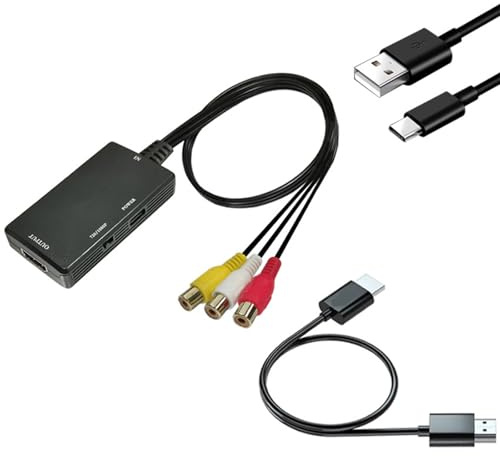 Spine Gioca RCA HDTV Adattatori Con Cavo di Alimentazione USB Converte Analoghi Segnali AV A 720P/1080P Uscita Digitale A Basso Rumore Convertitori Video Hdtv