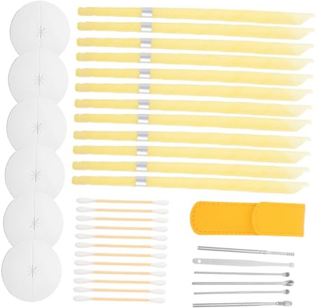SHERCHPRY 2sets Candele Candele per Orecchie con Disco Protettivo Kit per Pulizia Orecchie con Dischi Protettivi Sicura