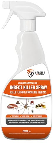 Gardian Defence Advanced Insect Killer Spray 500ml - Powerful Insect Spray for Home - Fast-Acting Multi-Purpose Insect Killer Sprays Indoor Use for Flies, Cockroaches, Spiders, Fruit Flies, and More