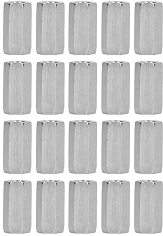 Dadi Accoppiatori Esagonali M6 in Acciaio Inox, Kit 20 Pezzi, Resistenti alla Ruggine, Argento - Design Esagonale per Manipolazione Facile, Ideale per Connessione Barre