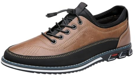 Affärsskor män sommar, skor män elegant läder herrskor casual loafers klassisk mockasin slip-on läderskor Oxford tofflor andningsbara fritidsskor affärs promenadskor