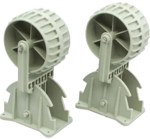 RKpnTPmgS Inflatable Boat Launching Wheels Flip Up Marine Trailer Trolley Nylon Wheels For Dinghy(Ships From: GERMANY)