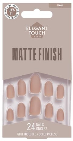 Elegant Touch – Faux ongles naturels – Vison – Forme ovale