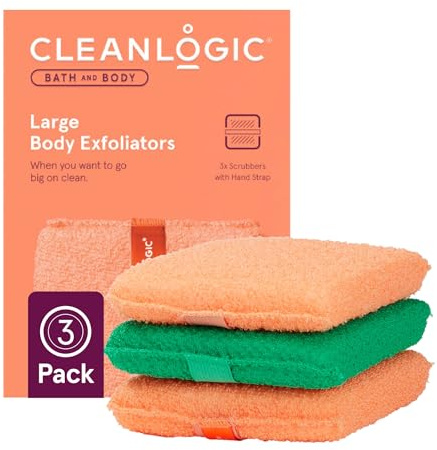 Cleanlogic Exfoliating Body Scrubber - Large Bath and Body - 3 Count