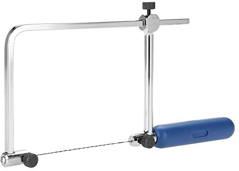 Marco de sierra, sierras de marquetería, sierra de marquetería ajustable Herramienta de corte ajustable Marco de sierra en forma de U con 6 hojas de sierra en espiral para madera Carpintería Vidrio Me