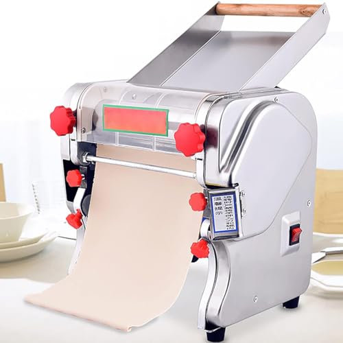 Macchina per Pasta Elettrica 550 W, Sfogliatrice Commerciale per Gnocchi Macchina per Tagliatelle, Spaghetti Freschi Fatti in Casa in 10 Minuti, Per Tagliatelle/Spaghetti/Lasagne/Ravioli,FKM160