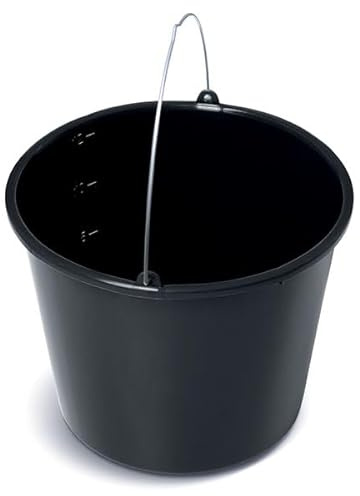 Secchio per malta da 12 l, secchio per acqua e cemento, con scala da muratore, 20 pezzi