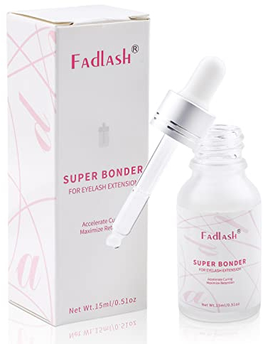 FADLASH Lash Bonder para extensiones de pestañas 15ml Lash Extension Sealant Glue Accelerator for Better Bond Eyelash Extension Bonder Sealer Reduce la irritación Aumenta la retención