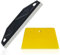 GMHLLES Paint Guard Paint Shield Painting Edge Tool Paint Trim Guard Paint Wallpaper Scraper Multi-Purpose Straight Edge Tool Paint Guide Painter Decor Guard Stainless Steel (Black with Small Scraper)
