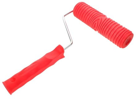 NUOBESTY rulli di vernice testurizzati goffratura di vernice modellato struttura parete di verniciatura rulli di vernicerulli di vernice gomma da cancellare rosso