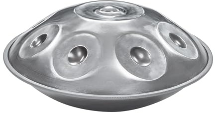 Handpan Steel Drum Instrument 440Hz 10 Notes in D Minor 22inches Handmade, Percussion Instrument