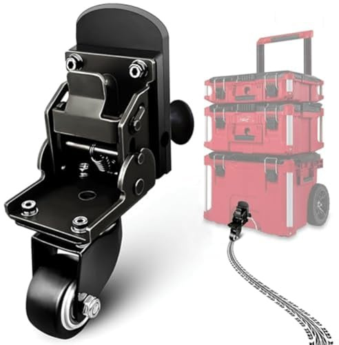 Kit ruota anteriore per Packout, montaggio ruota anteriore pieghevole con design a sgancio rapido per un uso versatile, resistente cassetta degli attrezzi