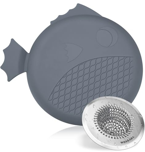 Reversible Sink Strainer & Stopper, Anti-Slip Flexible Kitchen Sink Strainer, Easy-Clean & Clog-Free Kitchen Sink Plug, 304 Stainless Steel Sink Plug Replacement, 3 in 1 Kitchen Sink Drain Strainer