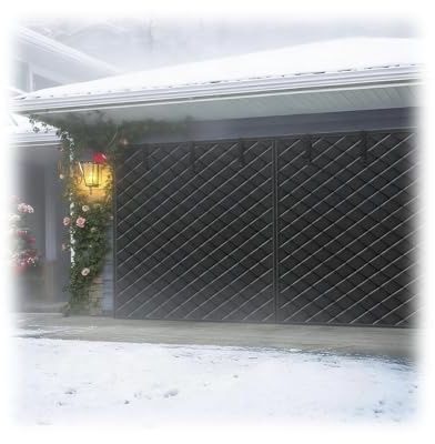 Vintergarageportsskärm, magnetisk värmeisolerad garageportsgardin motstår kallvind, vattentät oxfordtyg bomullsisoleringskit för garageportar(Svart,W290cm x H270cm)