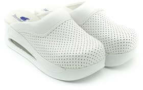 Terlik Sabo Air ST123 MAX Zuecos de Cuero Mules Zapatillas Zapatos Sabot, Mujer, Blanco, EU 39