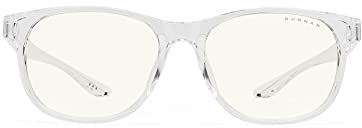 Gunnar Gafas para Videojuegos y Ordenador | Rush Kids, Color de Montura: Crystal, Tente de Lentes: Clear (Bloques 35% de Luz Azul y 100% de UV) | con filtro de Luz Azul | Lente Patentada
