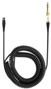 beyerdynamic original reservdel PRO X spiralkabel 3 m, spiralkabel Mini XLR till 3,5 mm kontakt inkl. 6,35 mm adapter, stabil anslutning, original ljudsignatur