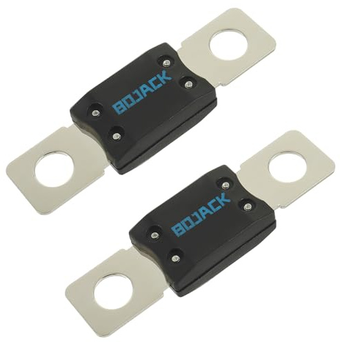 BOJACK MEGA/AMG Fusibile ad Alta Corrente Bolt-on Fusibile 150A Amp per Auto, Camion, Veicoli Edili, Autobus, Caravan (Confezione da 2 Fusibili ANM 150A)