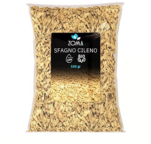 Sfagno cileno di Qualità Superiore Senza Residui - Fibra di Sfagno per piante Idrata e Protegge ideale per Orchidee Bonsai e Carnivore, Sfagno per orchidee professionale - 150gr
