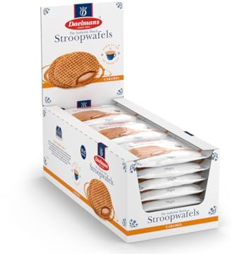 Daelmans Stroopwafels - Waffle al caramello - 78 g x 18 in una scatola - Autentica cialda olandese al caramello - Stroopwaffels