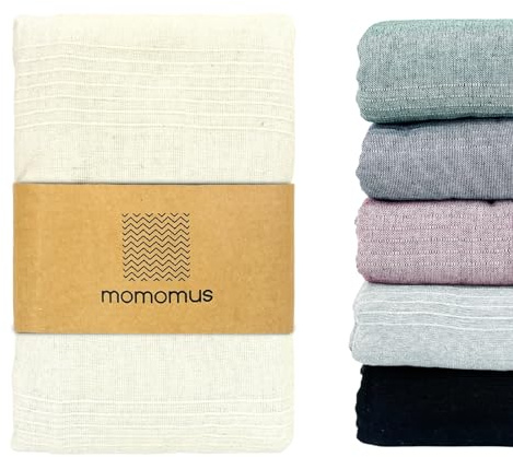MOMOMUS Colcha Multiusos, Plaid Sofá, 150 x 200 cm, Crudo