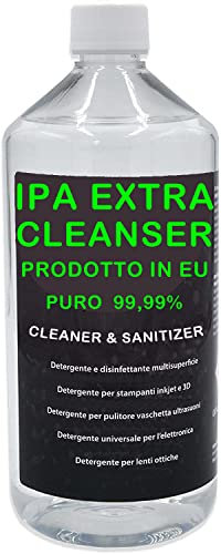 Ipa SUPER Cleanser -Detergente Isopropanolo Alcool Puro Al 99.9%, Alcool Isopropilico Per Pulizia, Prodotto Multiuso, 1000Ml