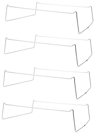 PRETYZOOM 4pcs Stainless Steel Grilled Fish Rack Useful Bbq Fish Grill Holder for Metal Plate for Outdoor Bbq Rack and