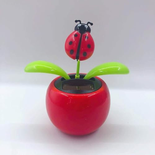 Red Solar Dancing Flower Car Dashboard Decorations - Funny Solar Powered Dancing Flower Pot Car Ornaments Flower Swinging Toy for Car Decor, Funny Gifts Learning and Education