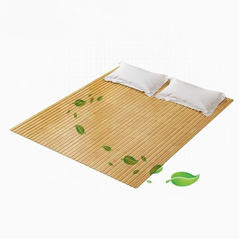 Generisch Lattenrost aus Holz, Lattenrostmatratze aus Bambus, Harte Unterlage for Schutz der Wirbelsäule, Faltbare Sommerschlafmatte, Kühlunterlage(180x200cm(5.9x6.6ft))