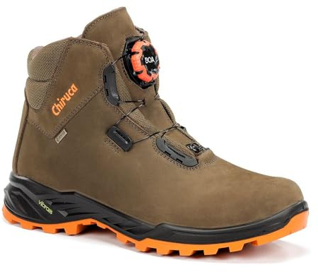 CHIRUCA - Botas de goretex,impermeable,boa,cierre con botón,suela vibram,de montaña,senderismo,campo, para: Hombre color: KAKI talla:45