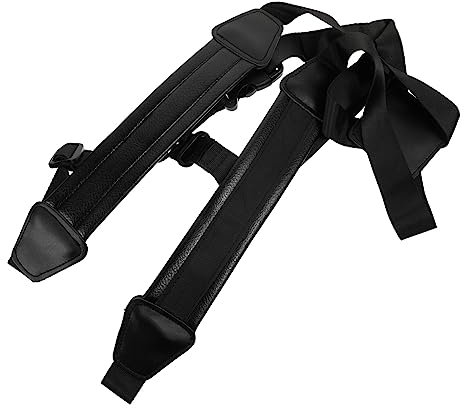 TOGEVAL Saxophongurt Verstellbar Weich Instrumentengurt Für Alt Tenor Sopran Bariton Saxophon Schultergurt Tragegurt Schwarz