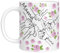 LIEBTASTISCH - Personalisierte Tasse für Mama oder Oma - Geschenk zum Muttertag, Geburtstag, Weihnachten, von Enkelkinder - Bis zu 6 Kinder (Pfingstrosen)