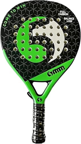 FEMTI 100% Carbon Fiber Padel Racket, Lightweight & Durable Pro Padel Tennis Racquet with Ultra-Soft EVA Foam Core, (Green)