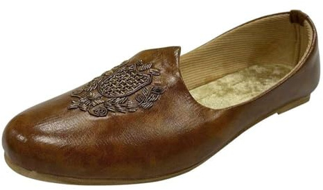 Men’s Ethnic Khussa Mojaris – Slip-On Wedding Loafers & Traditional Juttis Tan