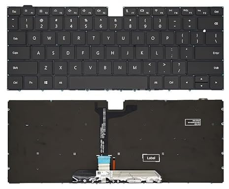 WZKOZDR Ersatzteile Tastatur-Hintergrundbeleuchtung für Huawei für MateBook D 14 NBL-WAQ9RP WAQ9L WAQ9R NBB-WAH9 WAP9R KLW-W19 W29 Laptop-Tastaturen(US Backlight)