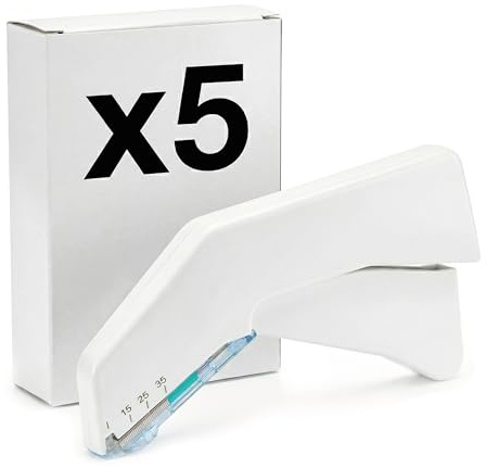 KMINA Agrafeuse Cutanée Chirurgicale F35W, 35 Agrafes Stériles (5 pcs)