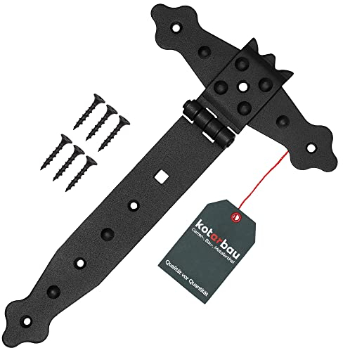 KOTARBAU Charnière noire en croix - 200 mm - Pour charnière, portail extérieur
