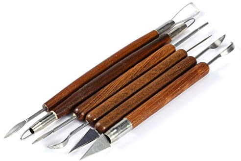 Set de 6 Piezas para Escultura, Herramientas de Modelado para Cerámica, Arcilla y Cera, Kit de Tallado para Arte DIY