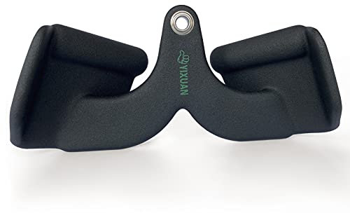 YIXUAN FITNESS Thickened Steel Wide Grip Lat Pulldown Attachments V Bar, Close Grip Lat Pull Down Bar Double D Row Handle Tricep Press Down Bars Cable Machine Accessories, Gym Back Attachment