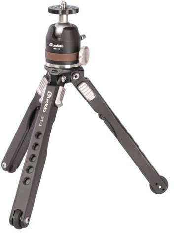 Leofoto – ministativ med ficka – perfekt för en resefotograf – lastkapacitet på 2 kg – utdragbara fötter – min. Höjd på 7,5 cm till max. Höjd 23 cm – MT-03 + MBH-19