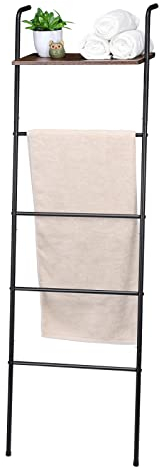 Nandae Porte Serviettes échelle 5 Niveaux, Porte Serviette sur Pied en métal, échelle Porte Serviette pour Serviettes de Bain, vêtements, decoration salle de bain
