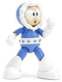 Jada Toys Mega Man - Statuetta di Ice Man (11,5 cm) - Personaggio mobile da collezione e action della serie MegaMan, con testa alternativa, mani e accessori, per fan e collezionisti a partire dai 13
