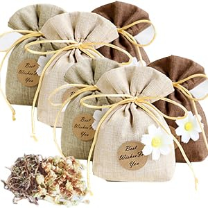 SUQ 6 Pack Duftende Duftkissen Beutel, Leinensäckchen Duftsachets, Natürliche Duftsäckchen, Mottenabwehrmittel,Lavendel/Gardenie/Flieder für Schubladen Schränke Zimmer Kleiderschrank Badezimmer Autos