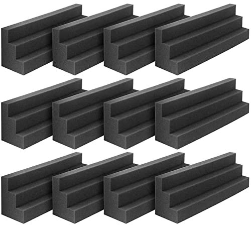 Rfeeuubft 12 paneles acústicos de espuma para estudio de esquina para estudio o teatro