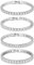 Dochais 4 Stück Tennis Armband Damen Silber, Diamant Armband Damen, Armband Zirkonia, Glitzer Armband Damen, Armband Damen Strass für Frauen Mädchen Ehefrau Mutter Schmuck Geschenk 17.5cm