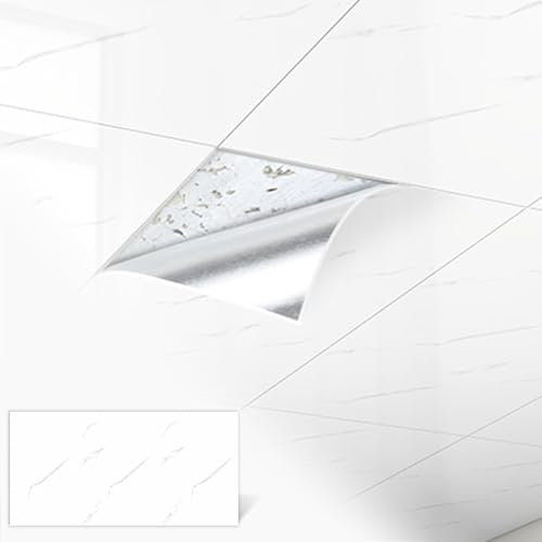 Deckenpaneele Deckenplatten Weiße Deckenfliesen, Wasserdichte Deckentapete Aus Kunststoff Für Aufkleben Und Abziehen Für Badezimmer Keller, Küche, Dekorative Decken- Und Wandverkleidung(A - 10 pack,30